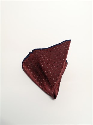 Bordo Kendinden Desenli Papyon Set | Agustini