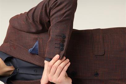 Bordo Renk Sivri Yaka Blazer Tek Ceket Slim Fit | Agustini