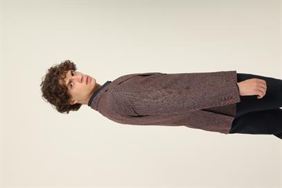 Bordo Renk Sivri Yaka Yarım Astar Torba Cep Blazer Tek Ceket Slim Fit | Agustini