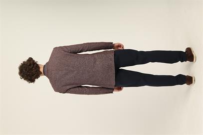 Bordo Renk Sivri Yaka Yarım Astar Torba Cep Blazer Tek Ceket Slim Fit | Agustini