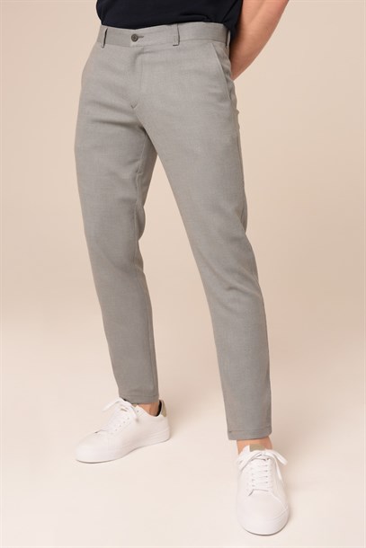 Erkek Chino Açık Gri Pantolon Slim Fit | Agustini