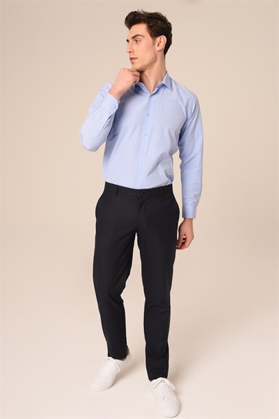 Erkek Chino Lacivert Pantolon Slim Fit | Agustini
