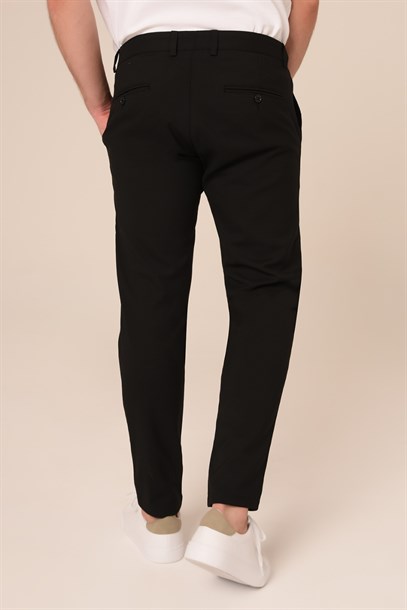 Erkek Chino Siyah Pantolon Slim Fit | Agustini