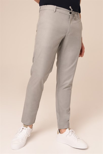 Erkek Jogger Açık Gri Pantolon Slim Fit | Agustini