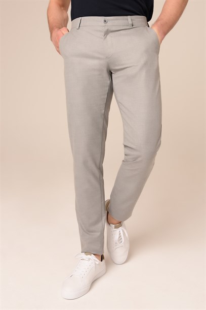 Erkek Jogger Açık Gri Pantolon Slim Fit | Agustini