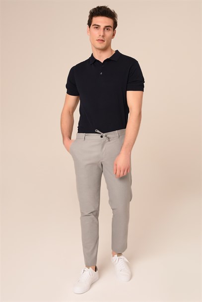 Erkek Jogger Açık Gri Pantolon Slim Fit | Agustini