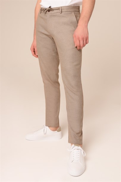 Erkek Jogger Bej Pantolon Slim Fit | Agustini