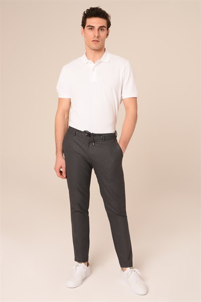 Erkek Jogger Füme Renk Pantolon Slim Fit | Agustini