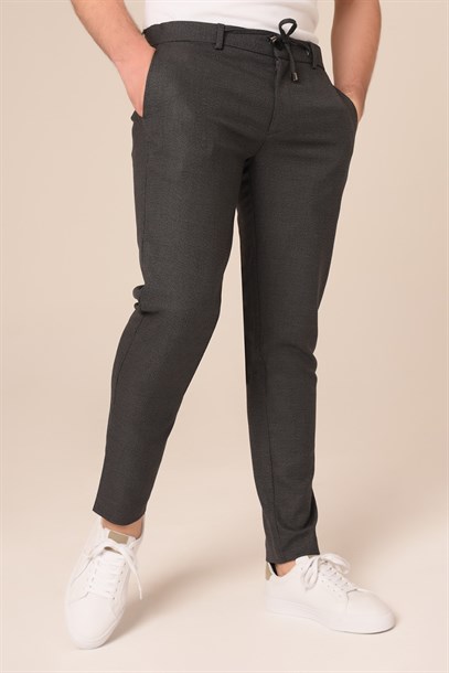 Erkek Jogger Füme Renk Pantolon Slim Fit | Agustini