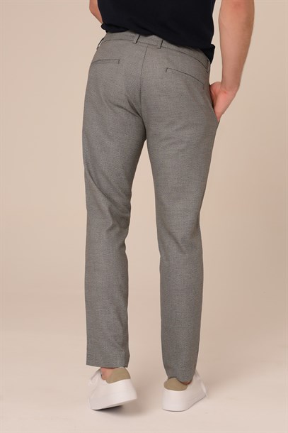 Erkek Jogger Gri Armürlü Pantolon Slim Fit | Agustini