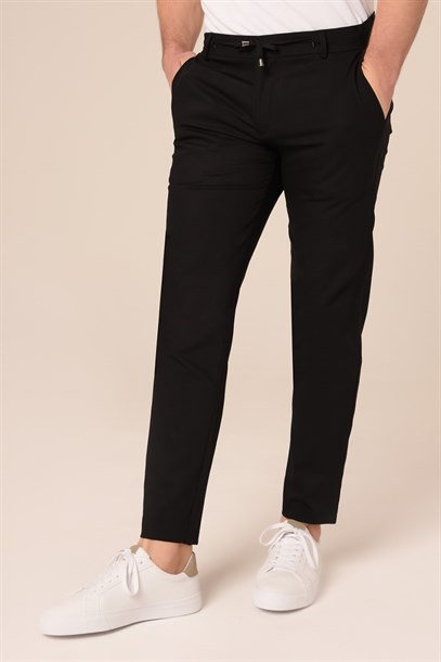 Erkek Jogger Siyah Pantolon Slim Fit | Agustini