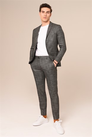 Füme Renk Takım Elbise Slim Fit | Agustini