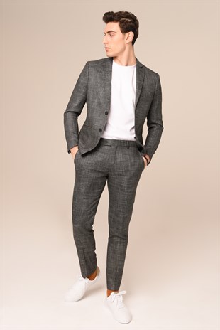 Füme Renk Takım Elbise Slim Fit | Agustini