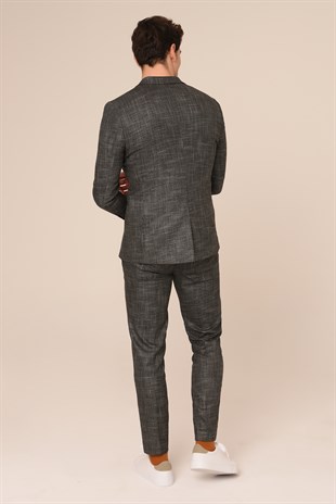 Füme Renk Takım Elbise Slim Fit | Agustini