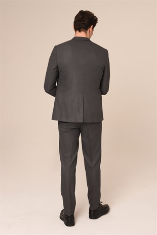 Füme Renk Takım Elbise,Slim Fit | Agustini