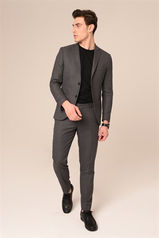 Füme Renk Takım Elbise,Slim Fit | Agustini