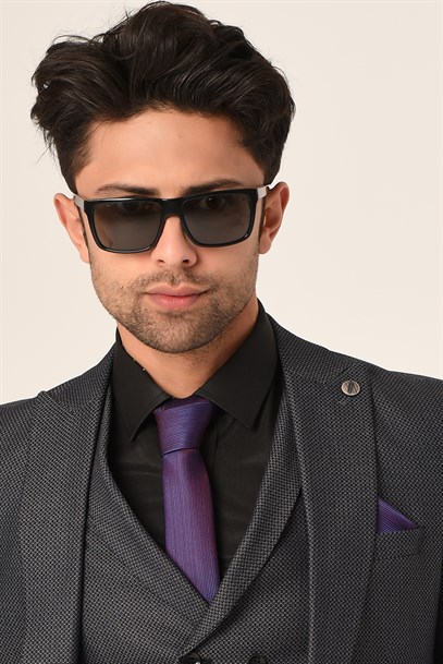 Gri Armürlü Yelekli Yeni Nesil Takım Elbise Slim Fit | Agustini