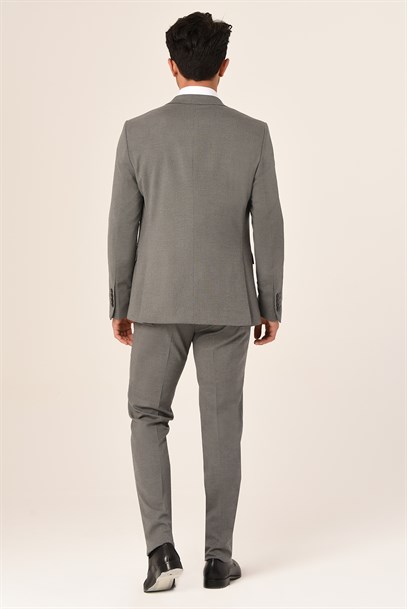 Gri Renk  Erkek Takım Elbise Slim Fit | Agustini