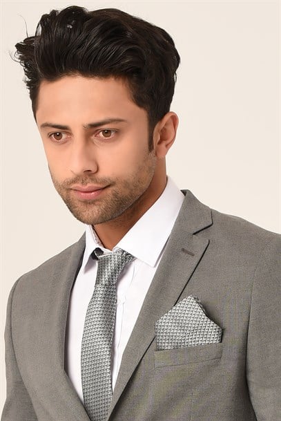 Gri Renk  Erkek Takım Elbise Slim Fit | Agustini