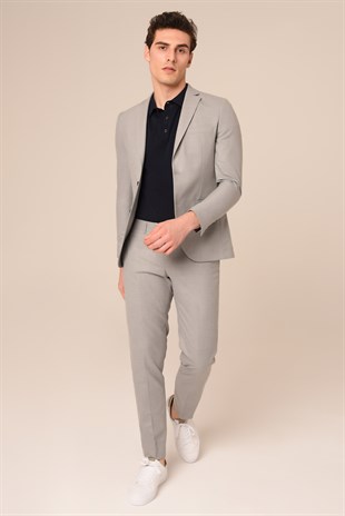 Gri Takım Elbise Slim Fit | Agustini