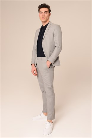 Gri Takım Elbise Slim Fit | Agustini