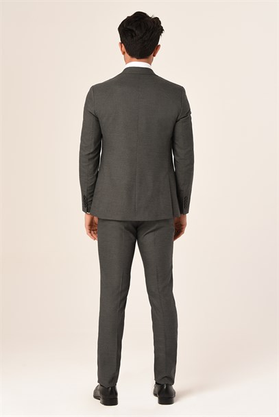 Gri Yelekli Yeni Nesil Takım Elbise Slim Fit | Agustini