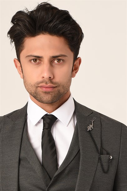 Gri Yelekli Yeni Nesil Takım Elbise Slim Fit | Agustini