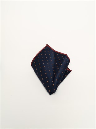 Lacivert Benekli Saten Papyon Set | Agustini