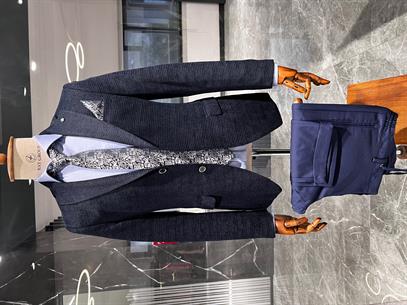 Lacivert Renk Blazer Tek Ceket Slim Fit | Agustini