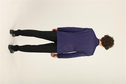 Lacivert Renk Bordo Noktalı Desen,Mono Yaka İki Düğme Çift Yırtmaç Tek Ceket Orta Fit Kalıp | Agustini