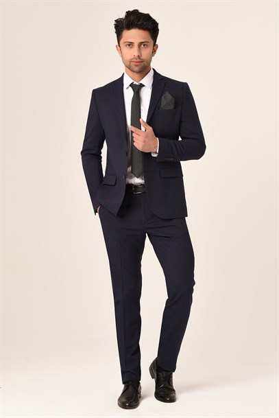 Lacivert Renk  Erkek Takım Elbise Slim Fit | Agustini