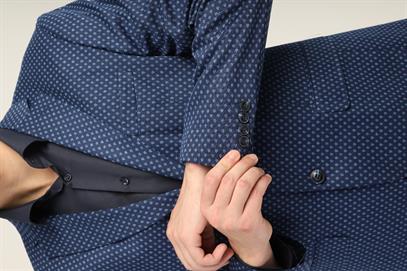 Lacivert Renk Mono Yaka Tek Ceket Orta Fit Kalıp | Agustini