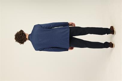 Lacivert Renk Mono Yaka Tek Ceket Orta Fit Kalıp | Agustini