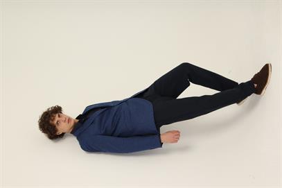 Lacivert Renk Mono Yaka Tek Ceket Orta Fit Kalıp | Agustini