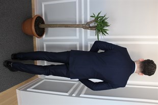 Orta Ton Lacivert Yelekli Takım Elbise | Agustini