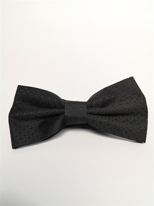 Siyah Bordo Saten Kombinli Damatlık Papyon Takımı | Agustini