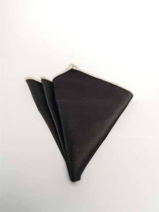 Siyah Saten Damatlık Papyon Set | Agustini