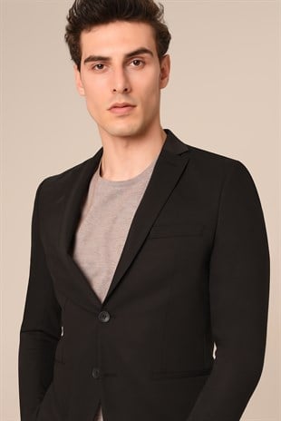 Siyah Takım Elbise,Jogger Pantolonlu Spor Slim Fit | Agustini