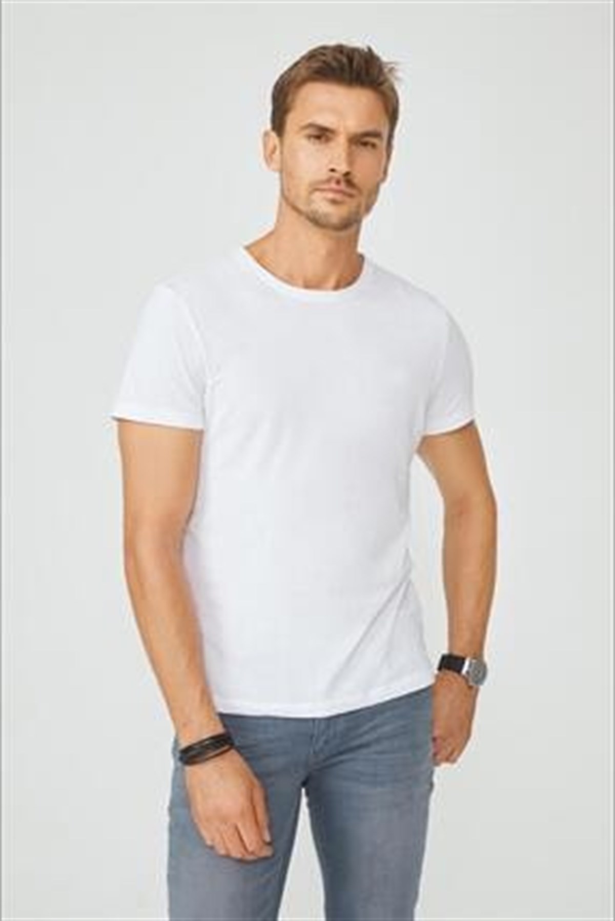 Erkek Beyaz Bisiklet Yaka  Fit T-shirt  | AgustiniT-SHİRTAGUSTİNİTsh2005AGUSTİNİErkek Beyaz Bisiklet Yaka  Fit T-shirt  | Agustini
