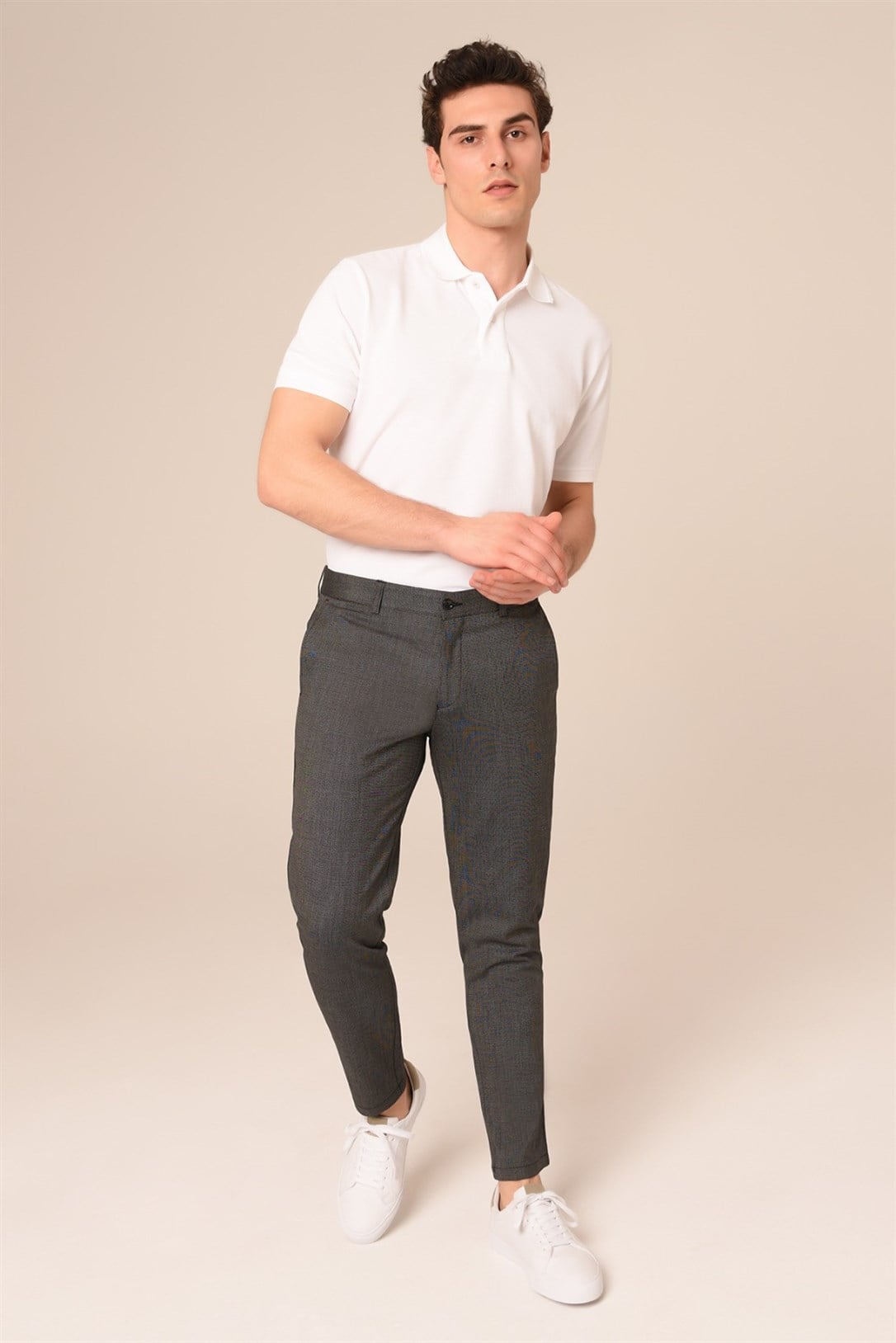 Erkek Chino Koyu Gri Pantolon Slim Fit | AgustiniPANTOLONAGUSTİNİPnt1008AGUSTİNİErkek Chino Koyu Gri Pantolon Slim Fit | Agustini