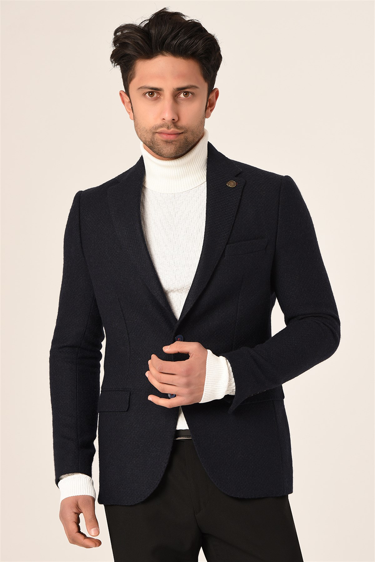 Lacivert,Blazer Tek Ceket Sivri Yaka Slim Fit | AgustiniCEKETAGUSTİNİCk1057AGUSTİNİLacivert,Blazer Tek Ceket Modelleri ve Fiyatları | Agustini