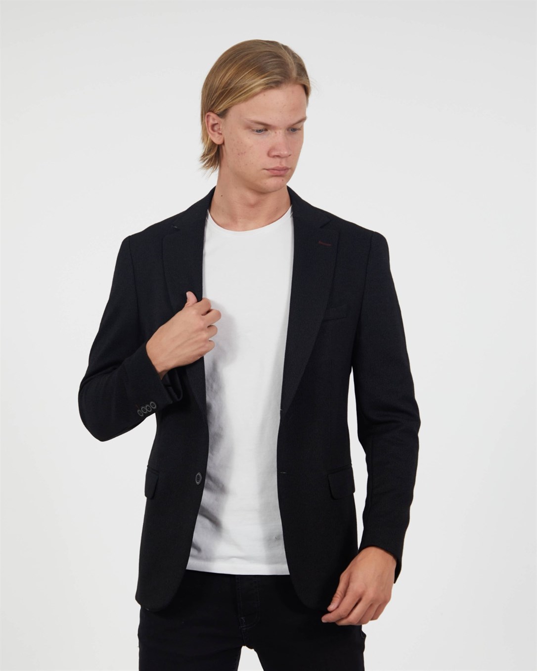 Siyah Blazer Tek Ceket Mono Yaka Slim Fit | AgustiniCEKETAGUSTİNİCk1080AGUSTİNİSiyah Blazer Tek Ceket Mono Yaka Slim Fit | Agustini