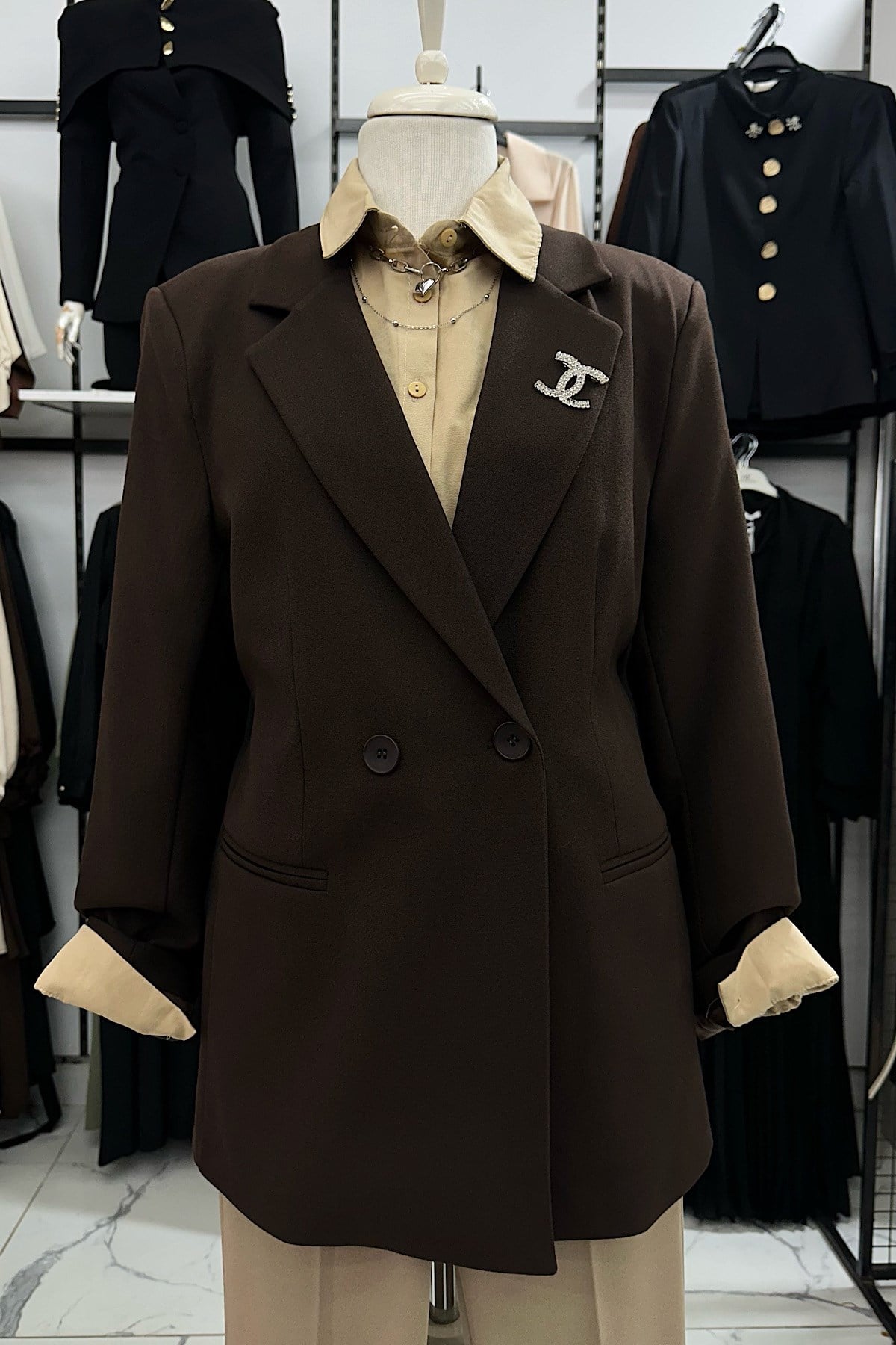 Blazer Ceket Kahverengi 