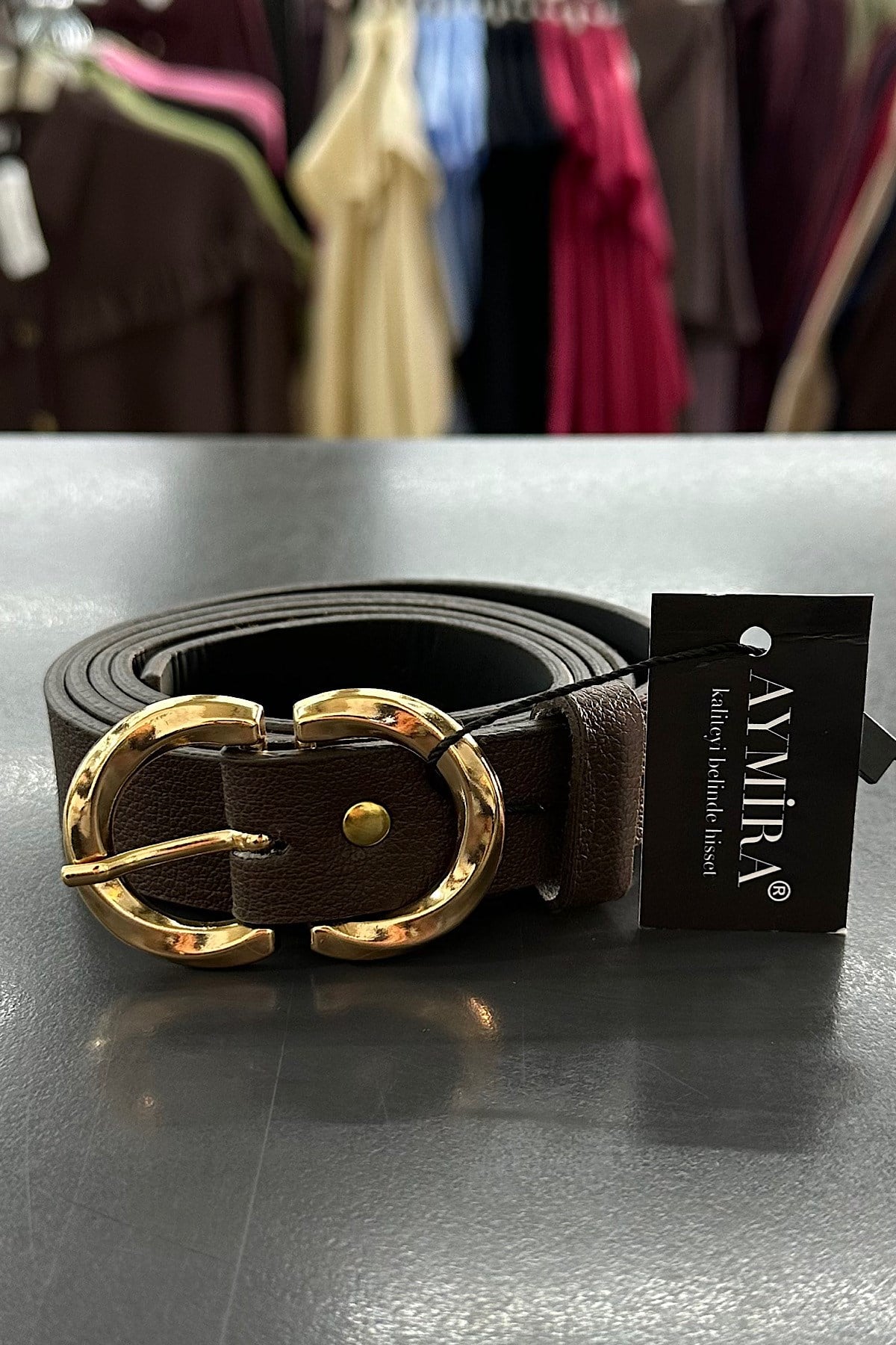 Kahverengi Deri Kemer