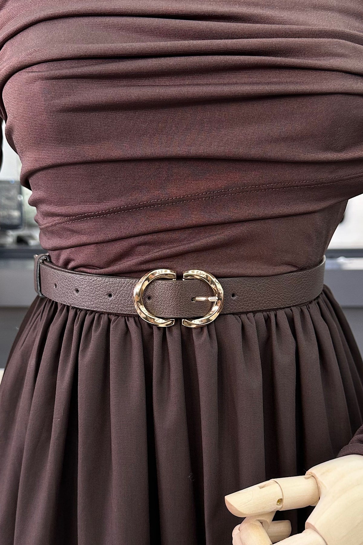 Kahverengi Deri Kemer