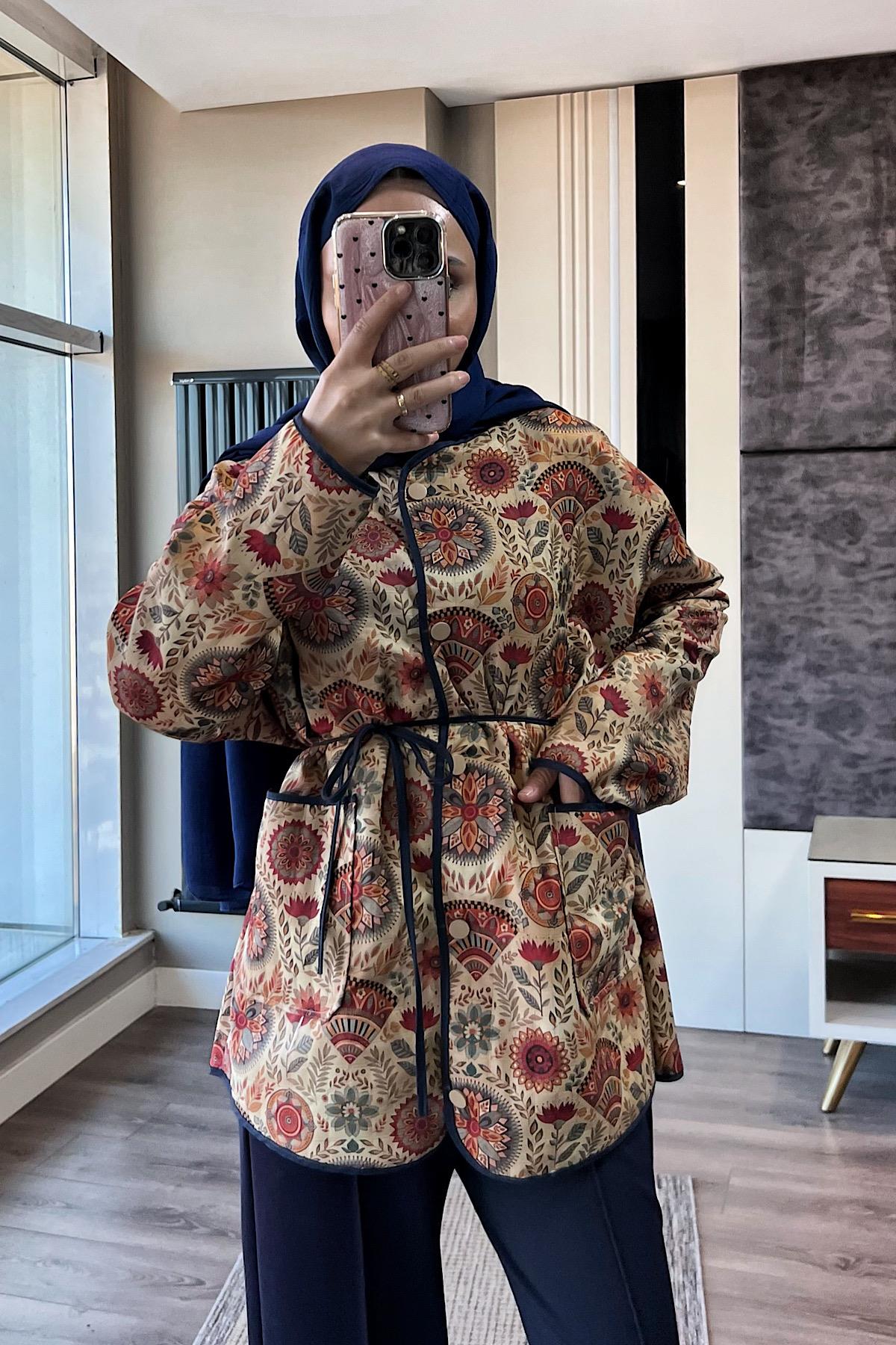 Desenli Kimono 