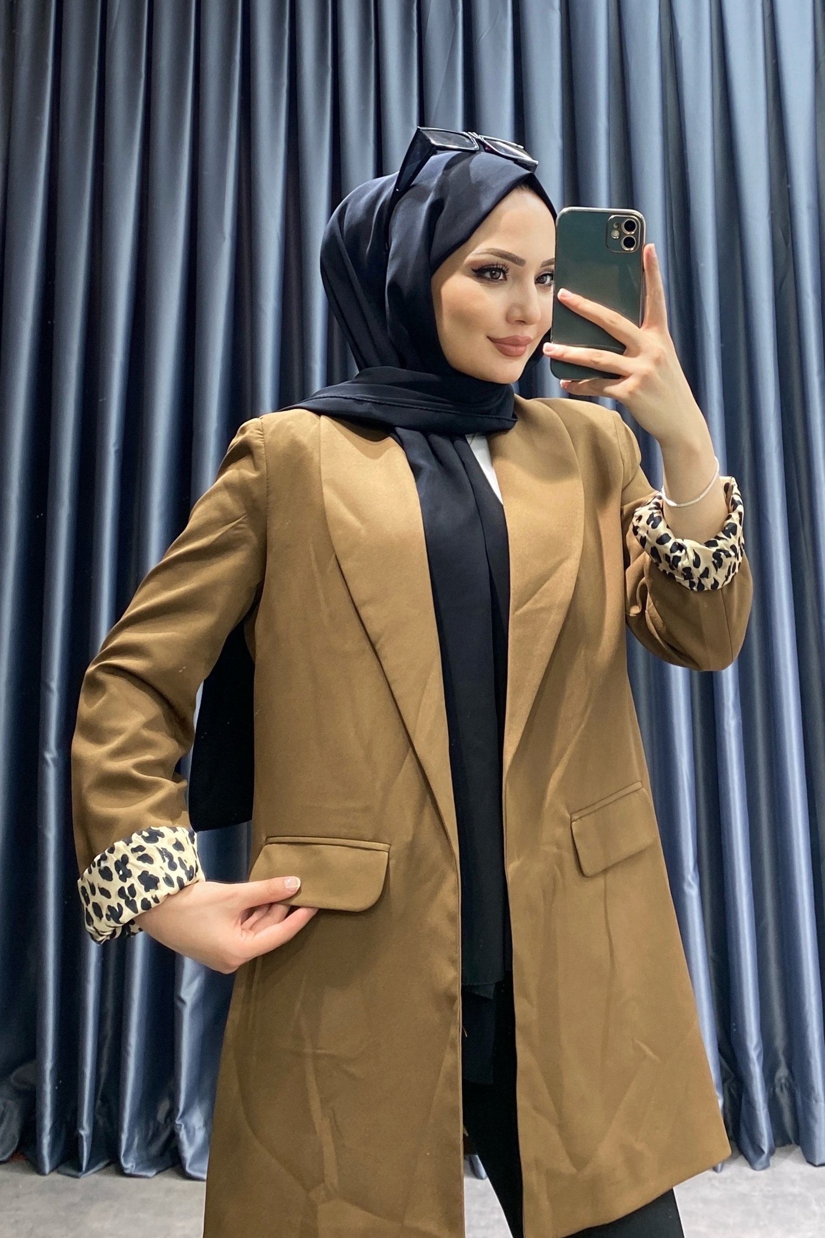 Astarı Leoparlı Ceket 