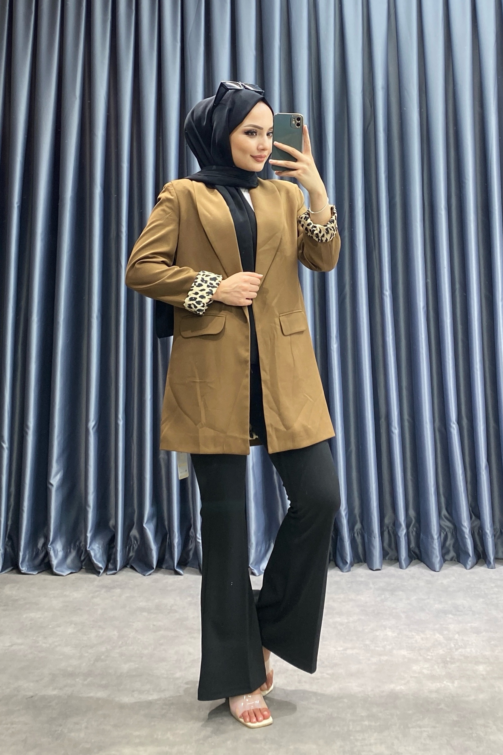 Astarı Leoparlı Ceket 