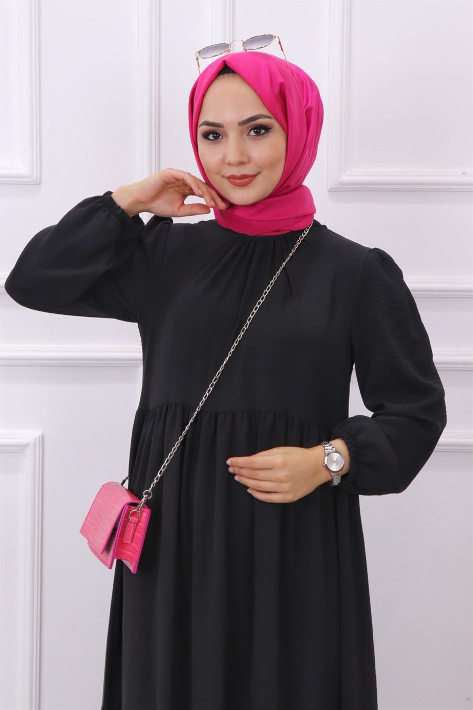 Ayrobin Elbise Siyah