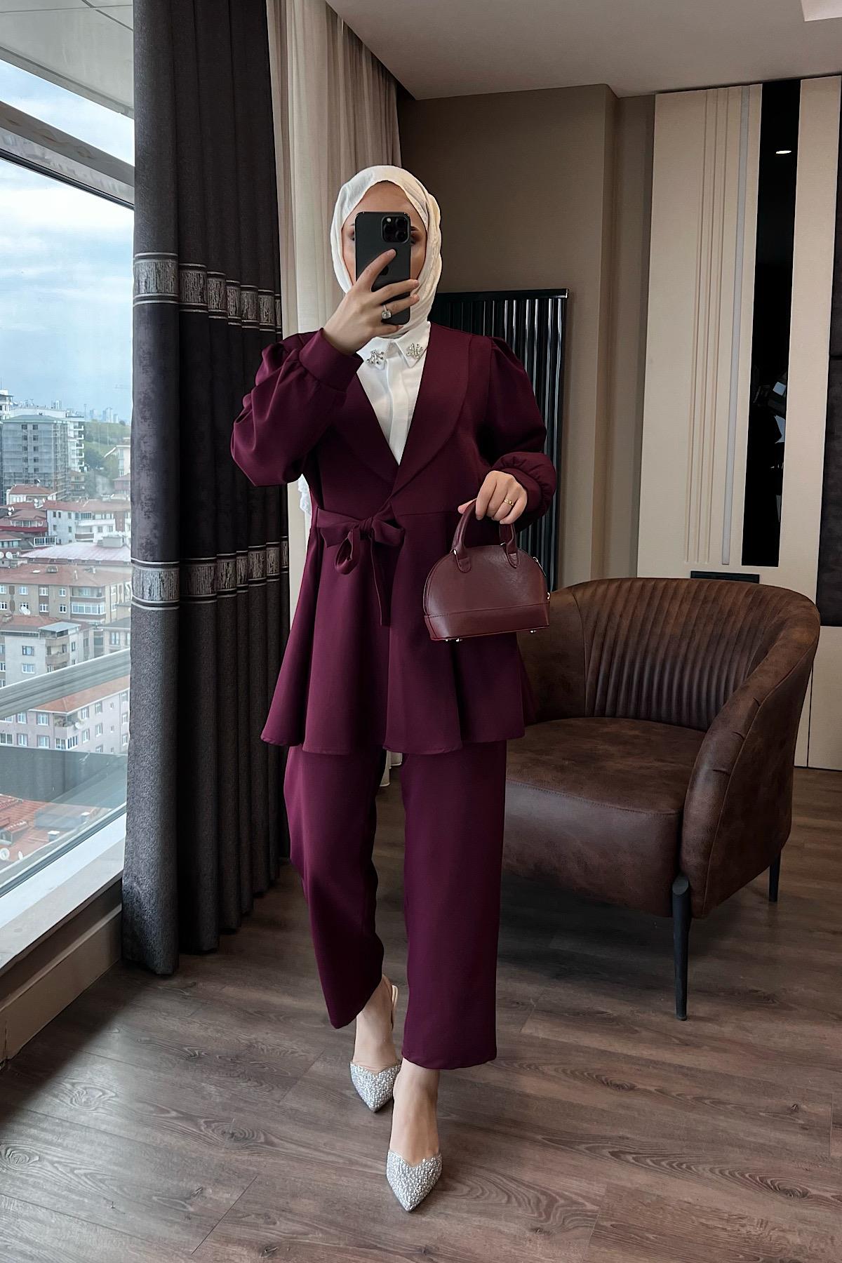 Bağlamalı Takım Bordo